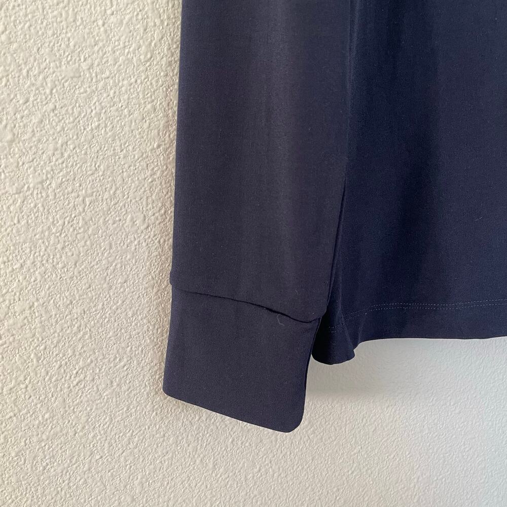 ANATOMIE Navy Danica Snap On Super Jersey Top (M) - Picture 5 of 8